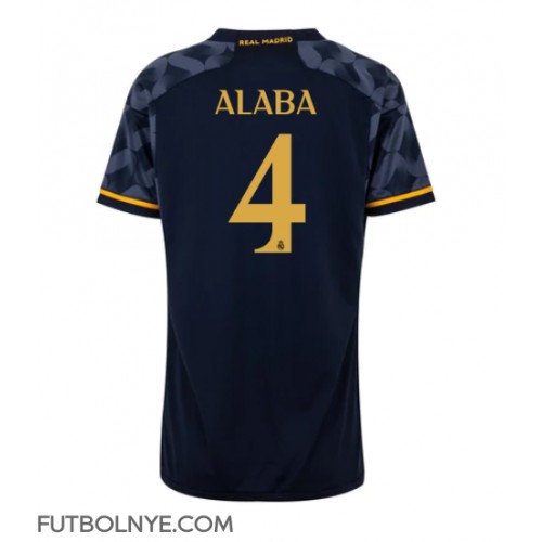 Camiseta Real Madrid David Alaba #4 Visitante Equipación para mujer 2023-24 manga corta